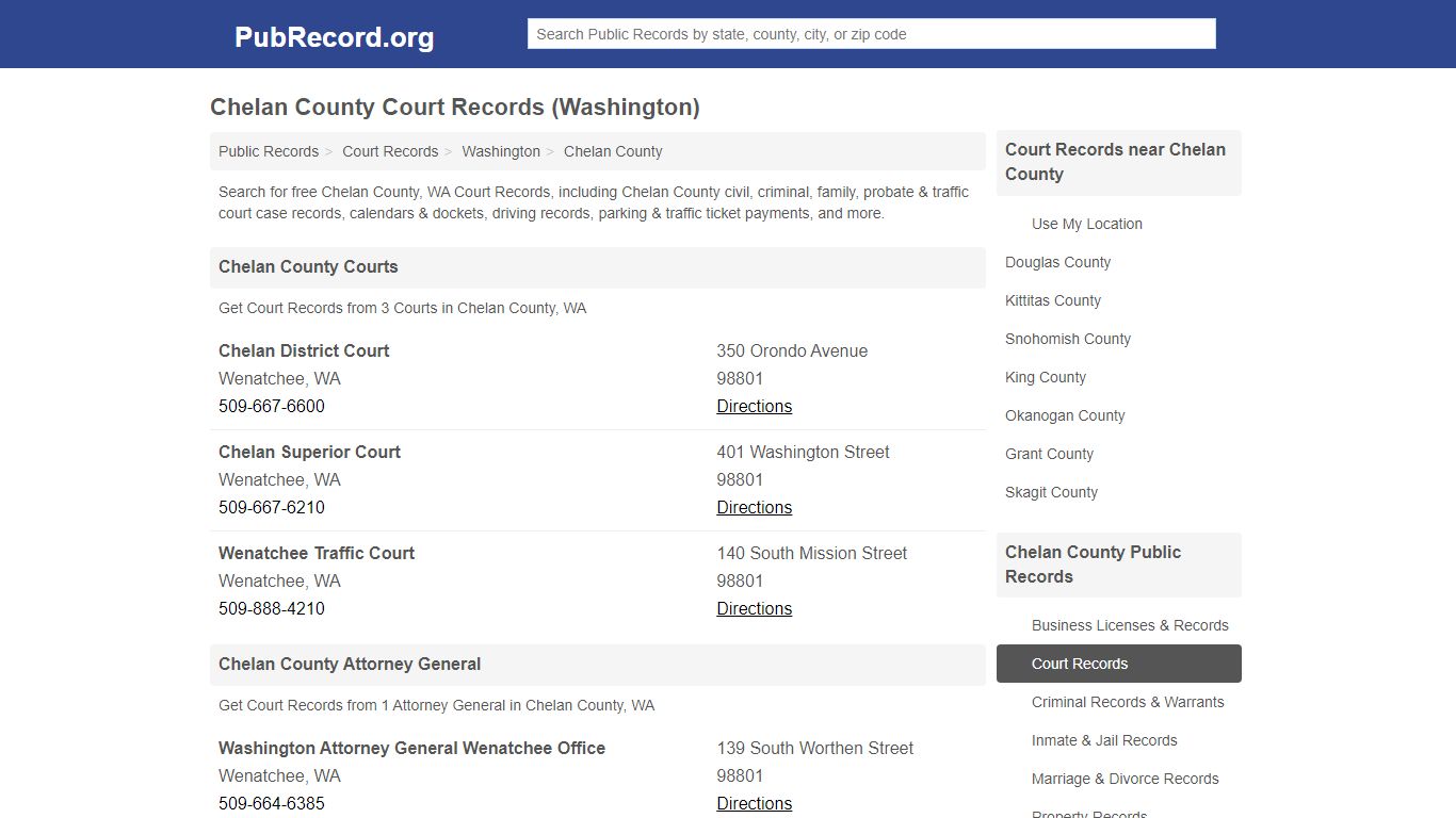 Free Chelan County Court Records (Washington Court Records)