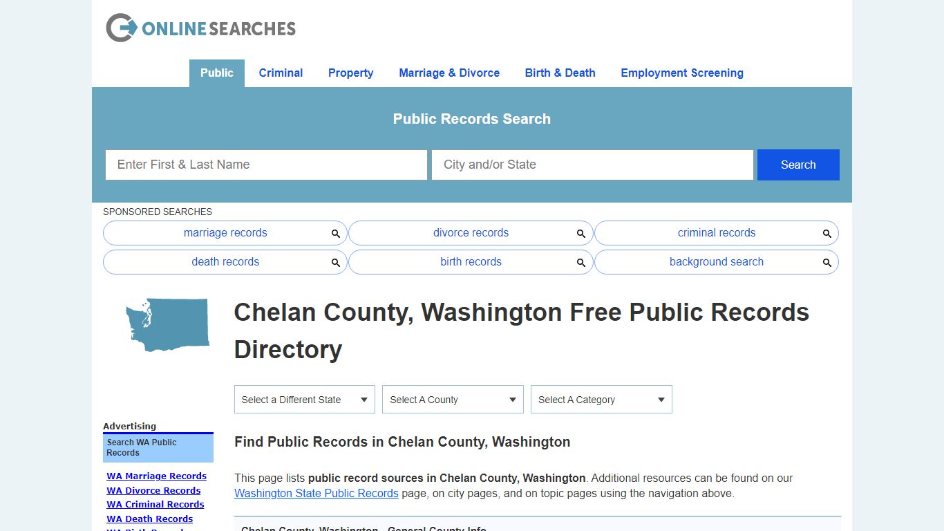Chelan County, Washington Public Records Directory